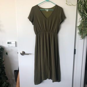 Olive Green Midi Dress
